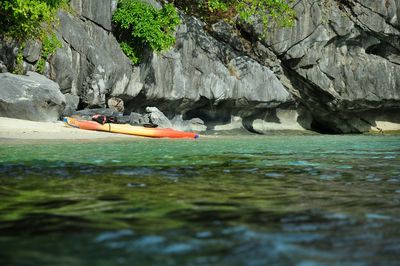 Rocks in water