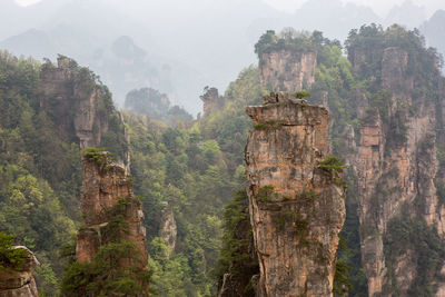 Panoramic view of temple against mountain