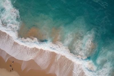 High angle view of beach