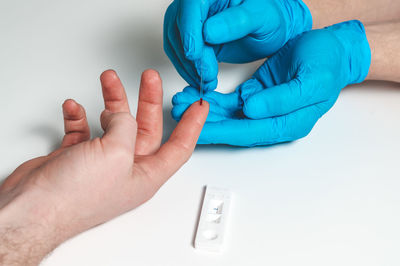 Close-up of human hand holding hands