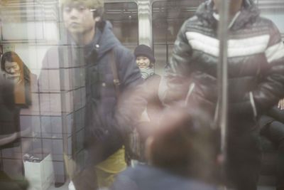 Woman looking at camera