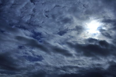 Low angle view of clouds in sky