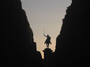 Low angle view of a statue