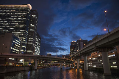 Elevated highways in downtown osaka / japan