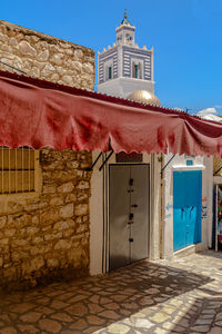 Low angle view of building against sky
