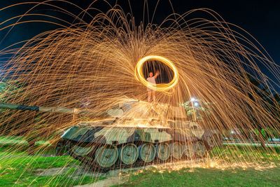 Light painting at night