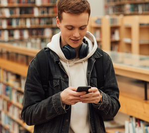 Young man using mobile phone