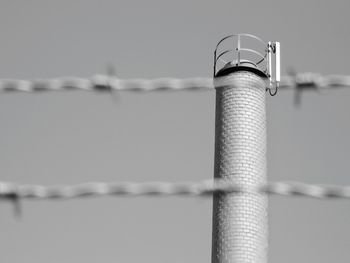 Close-up of rope tied to metal