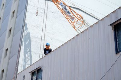 Low angle view of woman