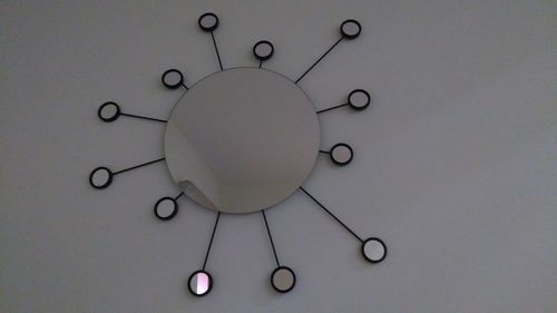 High angle view of electric lamp on table