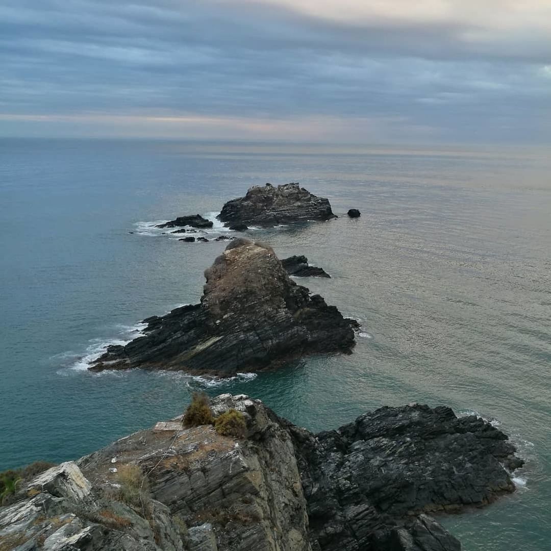 sea, water, rock, rock - object, solid, sky, beauty in nature, scenics - nature, land, tranquil scene, tranquility, horizon, horizon over water, nature, cloud - sky, beach, rock formation, no people, idyllic, outdoors, stack rock, eroded, rocky coastline