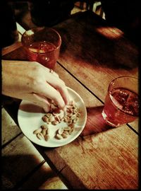 Close-up of food on table