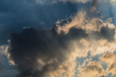 Low angle view of storm clouds in sky