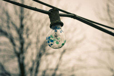 Low angle view of hanging light