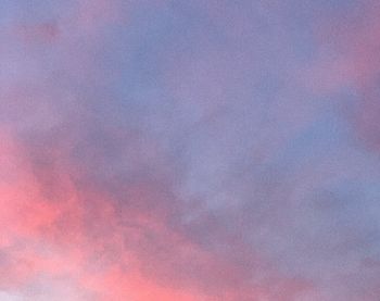 Low angle view of pink sky