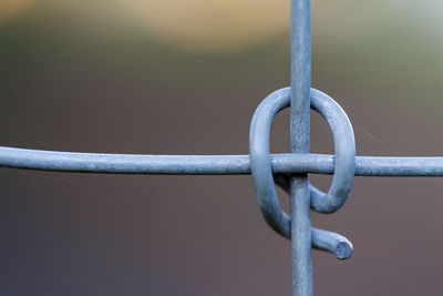 Close-up of metal fence