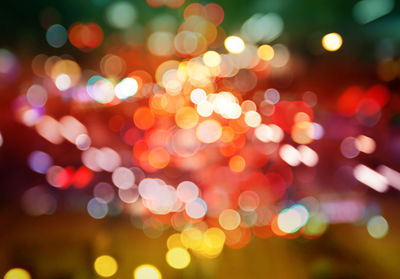 Defocused image of lights