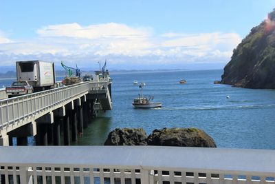 Boats in harbor