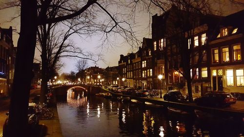 Reflection of buildings in canal