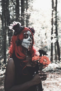 Young woman with halloween make-up