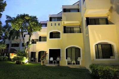 View of residential buildings against sky