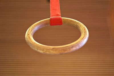 Close-up of heart shape on table