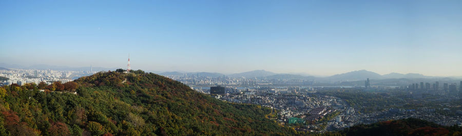 View of town against sky