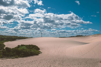 Scenic view of desert against sky