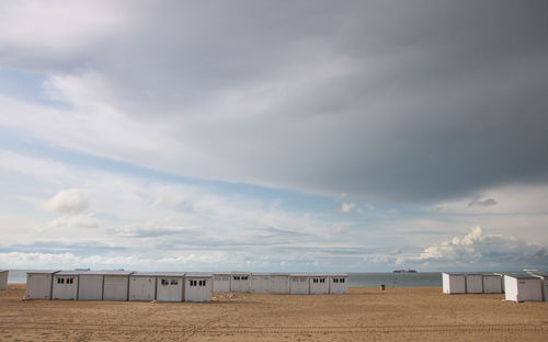 Beach scene in knokke heist in belgium in summer