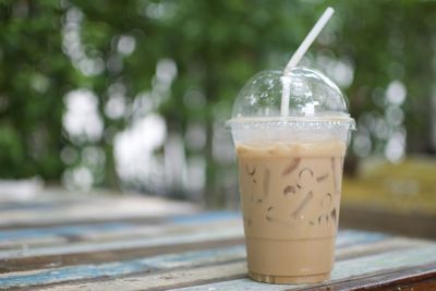 Close-up of coffee on table