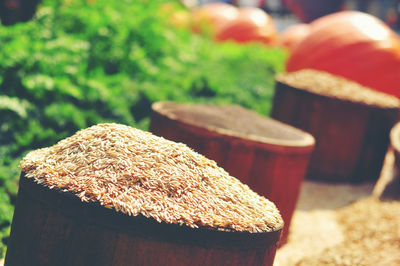 Close-up of bread on table