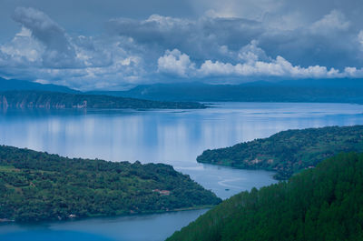 Photo of beauty from the top of lake toba, north sumatra, indonesia, taken 17 may 2021