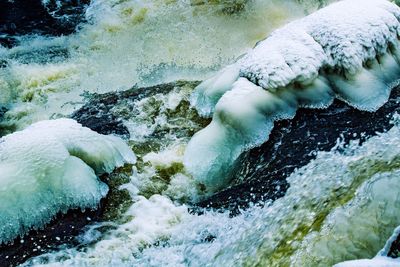 Close-up of wave in water