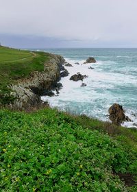 Scenic view of sea against sky