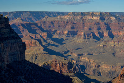 Aerial view of dramatic landscape
