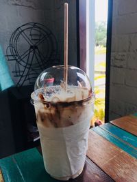 Close-up of drink on table