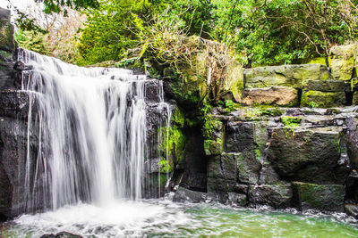 Close-up of waterfall