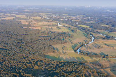 High angle view of cityscape