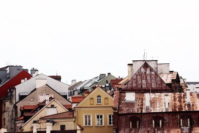 Houses against clear sky