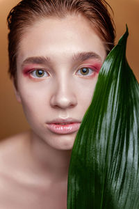 Close-up of young woman