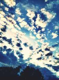 Low angle view of cloudy sky