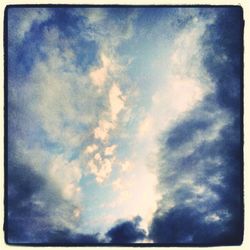 Low angle view of cloudy sky