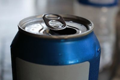 Close-up of drink can