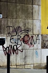 Graffiti on wall
