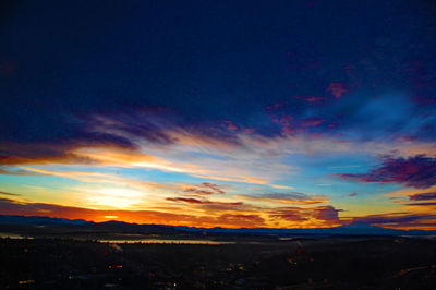 Scenic view of sunset sky