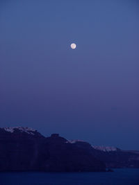 Scenic view of moon against sky at night