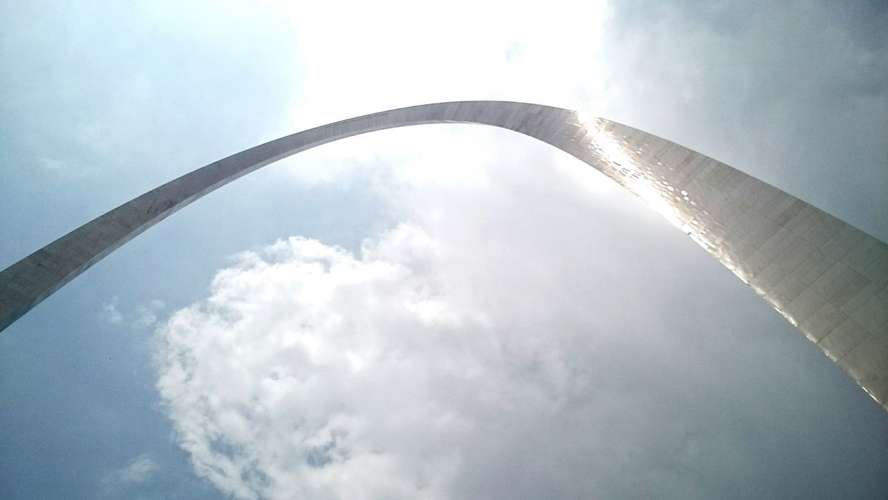 LOW ANGLE VIEW OF MODERN BRIDGE AGAINST SKY IN CITY