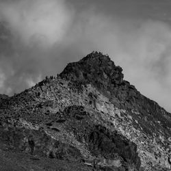 Low angle view of mountain against sky