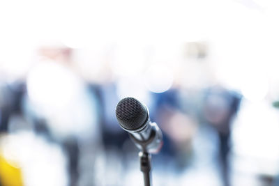 Close-up of microphone