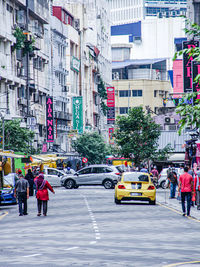 Group of people on city street